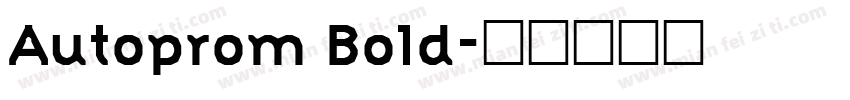 Autoprom Bold字体转换